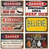 Retro Warning Metal Sign Danger Vintage Plaque Caution Tin Sign Poster Metal Plate For Garage Home Man Cave Wall Decor Cafe Club