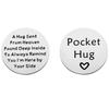 Couple Embrace PocketHug Token: Double-Sided Engraved Keychain—'I'm Hereby Yours' Message