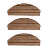 3Pcs / 5Pcs Stairs Mat Anti-dust Non-slip Flannel Indoor Family Bullnose Carpet for Home