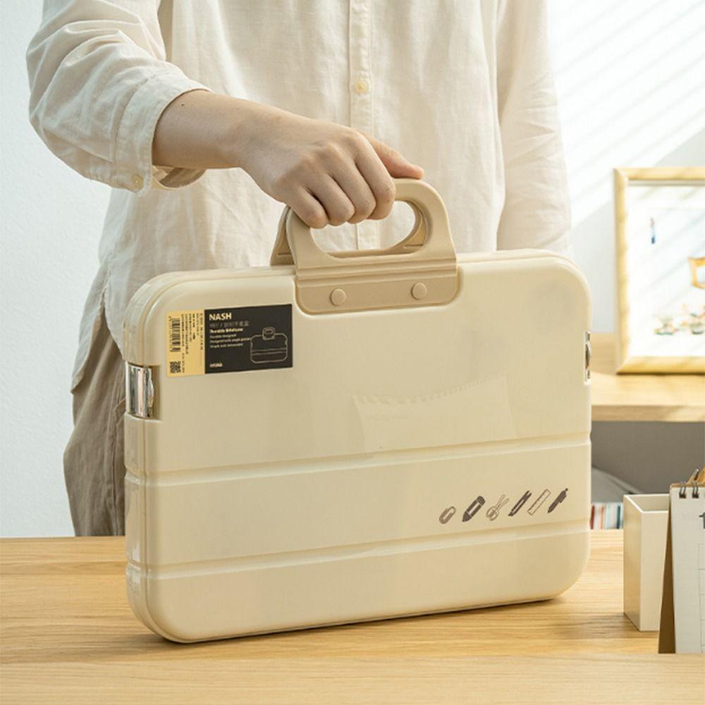 Кейс для документов с ручкой Пластиковая ручная сумка для файлов Компактная папка для файлов формата А4 Для студенческого использования