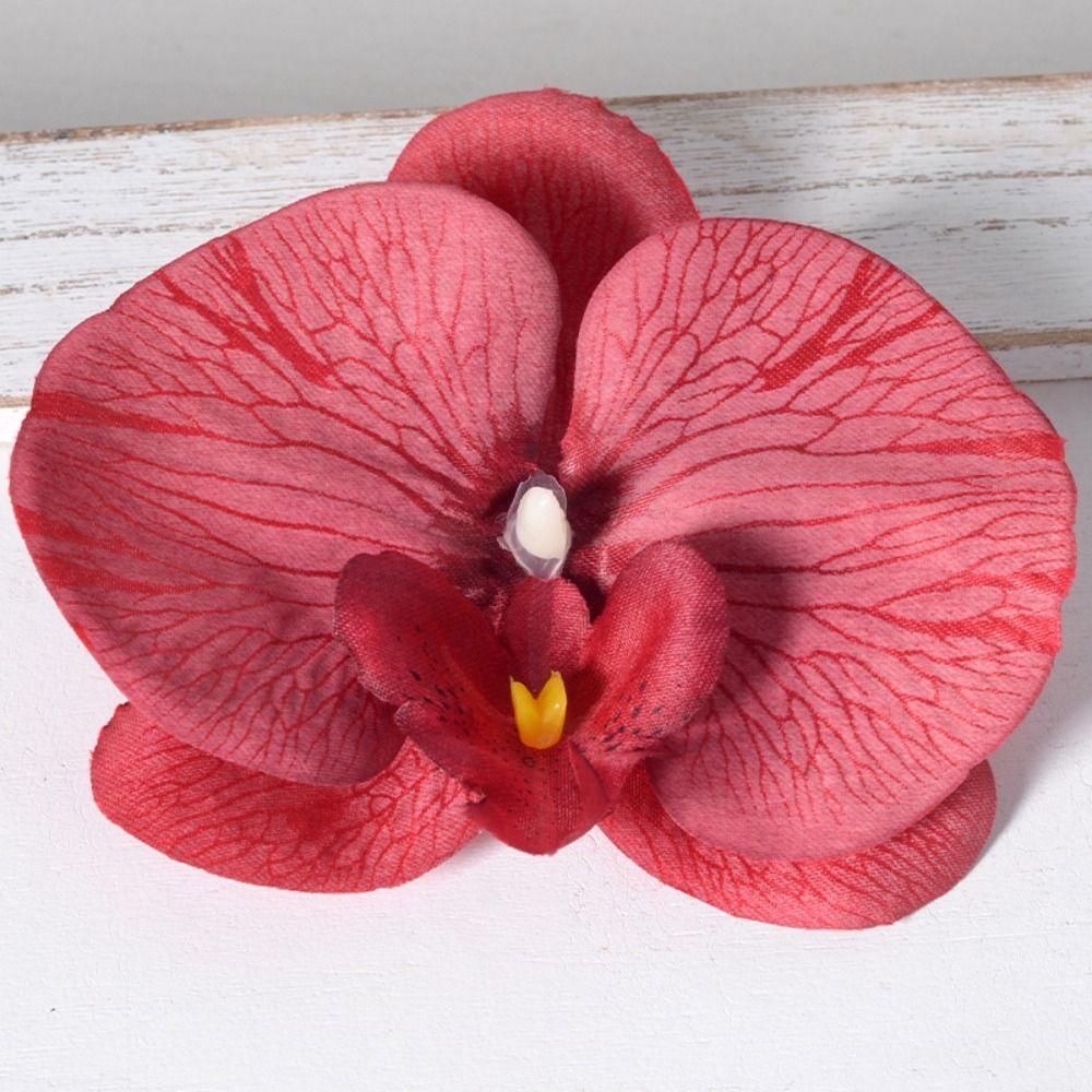 Искусственные цветы орхидеи-бабочки своими руками 11 см аксессуары для головных уборов 2024 г. Головка цветка фаленопсиса