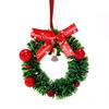 Рождественское украшение венок Мини-венок с бантом и колокольчиком Искусственный