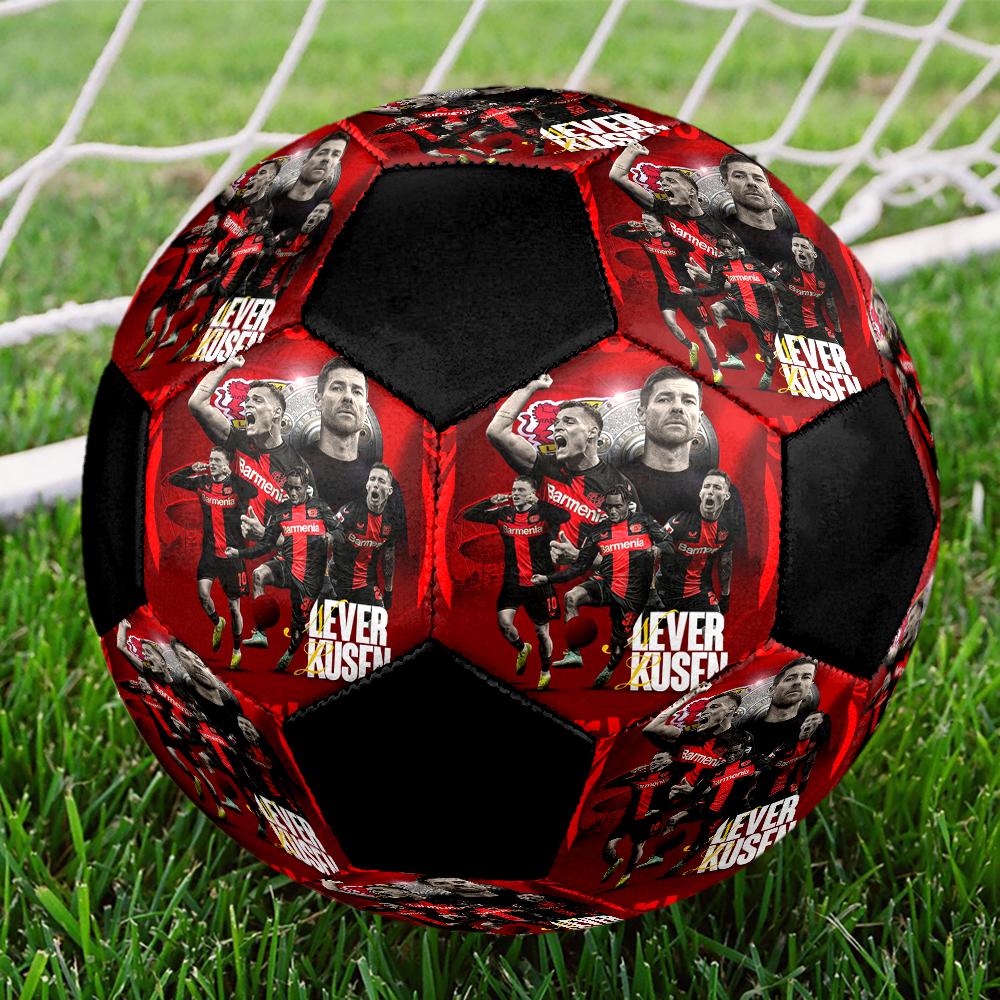 Bayer 04 Leverkusen Indoor Soccer Ball Colorful Machine Stitched PVC Size 5 Team Training Competition Ready Durable High-Bounce Cool Sports Gift