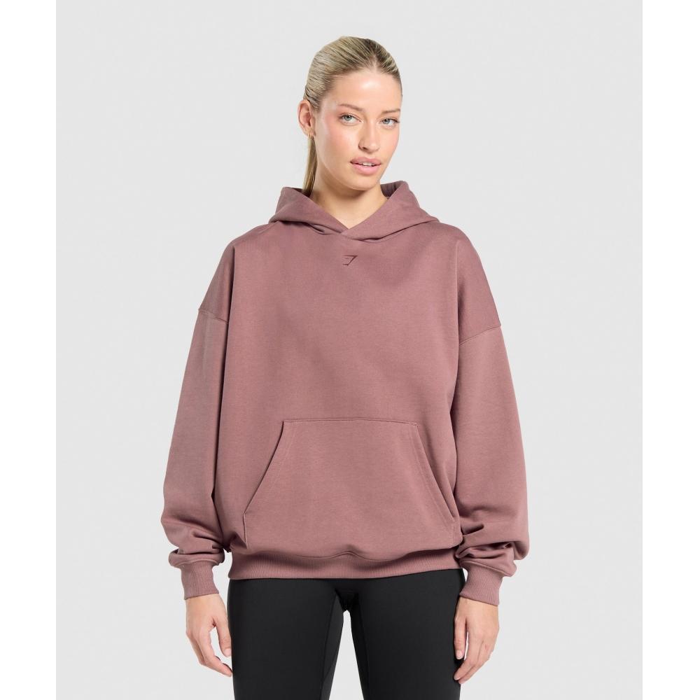 Gymshark Толстовка с капюшоном Retro Lifting Oversize Brick Brown B2b7m Ncgr