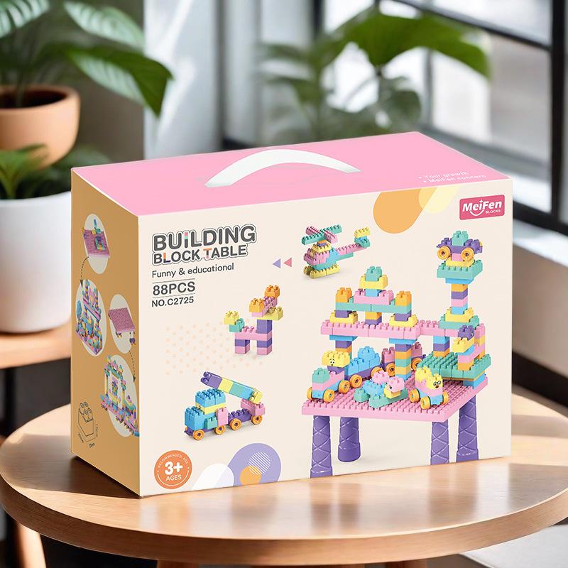 DIY Macaroon Fun Particles Building Block Toy Set Родитель и ребенок Девочки Сборка развивающих игрушек