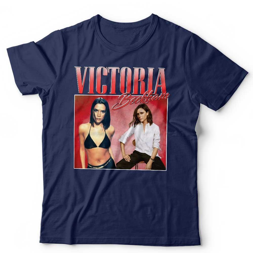 Графичная футболка Victoria Beckham Винтажный стиль Модная футболка Spice Girls Унисекс