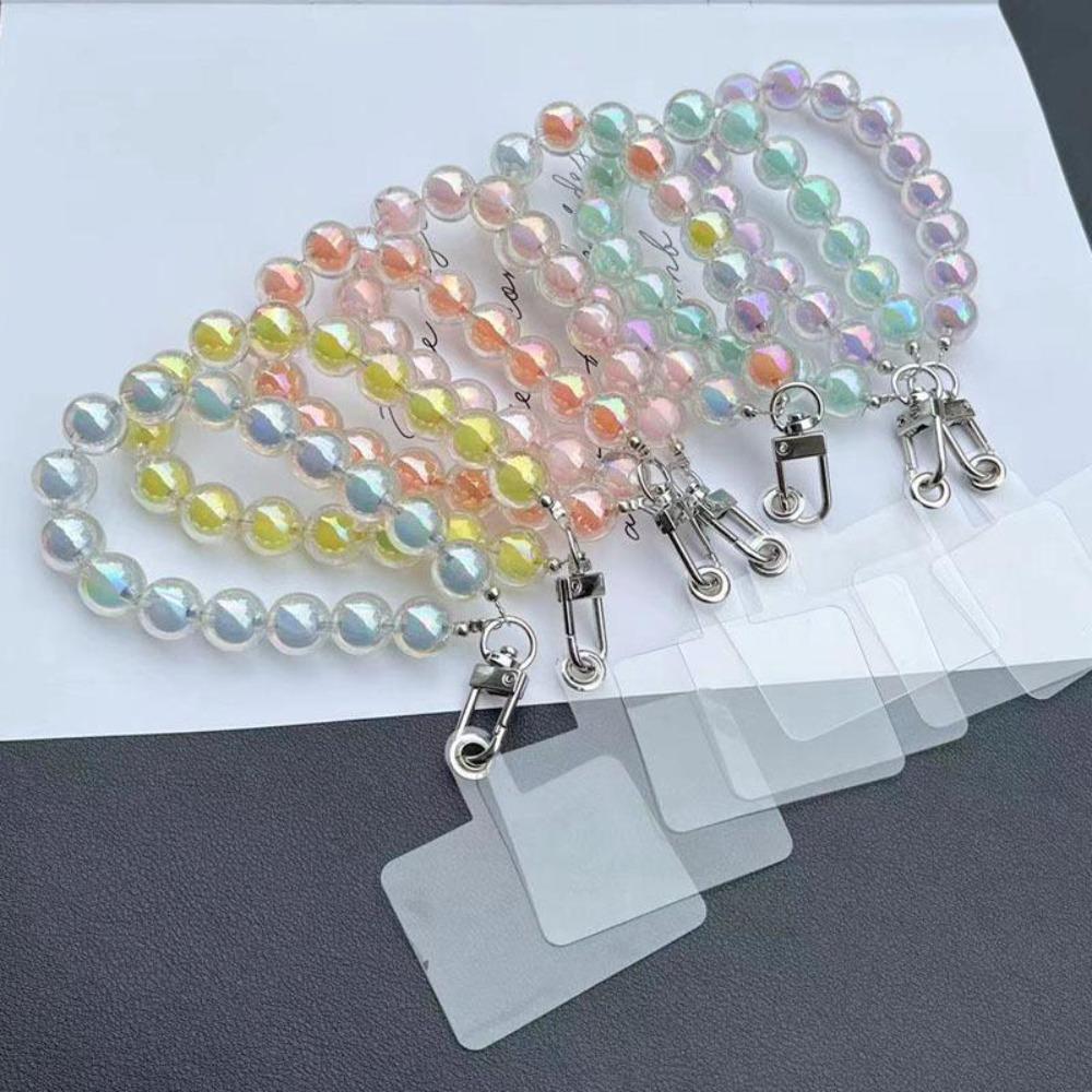 Роскошный браслет из бисера, цепочка для телефона, акриловая подвеска для iPhone 11 13 Pro Max, женская Золотая цепочка с защитой от потери, подвесные украшения