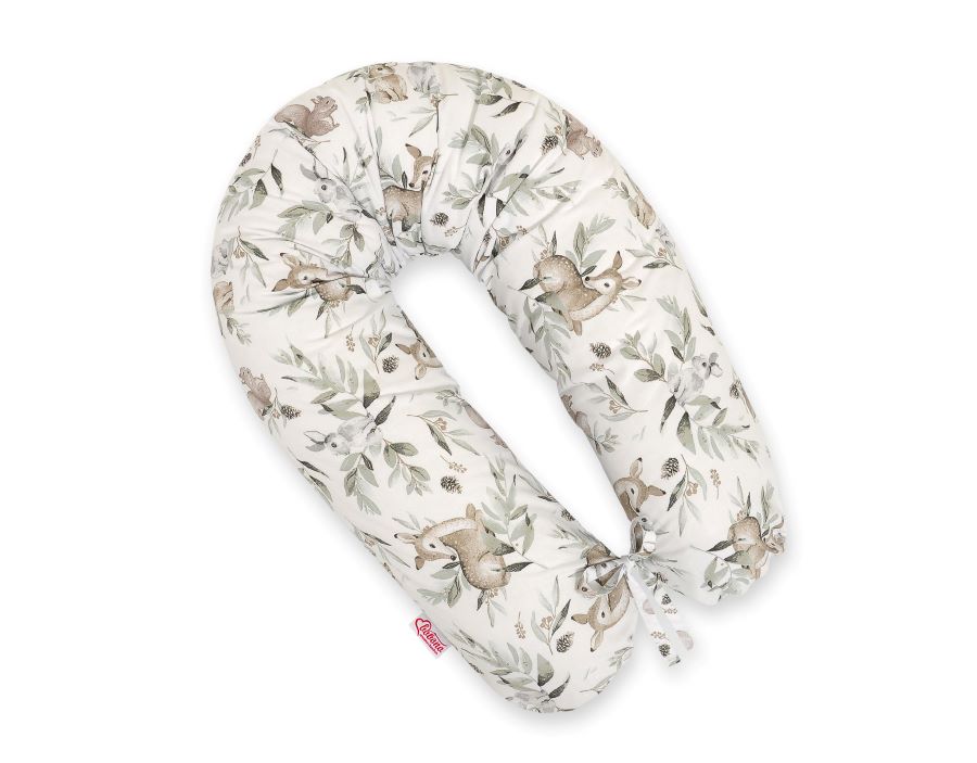 Cotton Longer Pregnancy Pillow Case - Woodland Olive