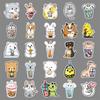100 Pet Milk Tea Graffiti Stickers Cartoon Cute Animal Gum Creative Water Cup Mobile Suitcase Stickers