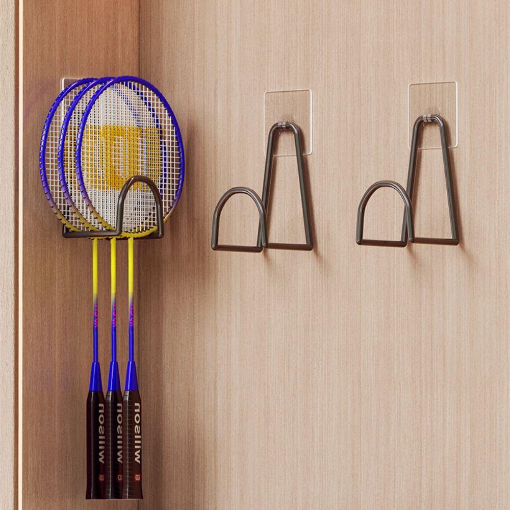Punch Free Badminton Racket Rack Pickleball Rackets Wall Holder  for Badminton/Tennis/Pickleball