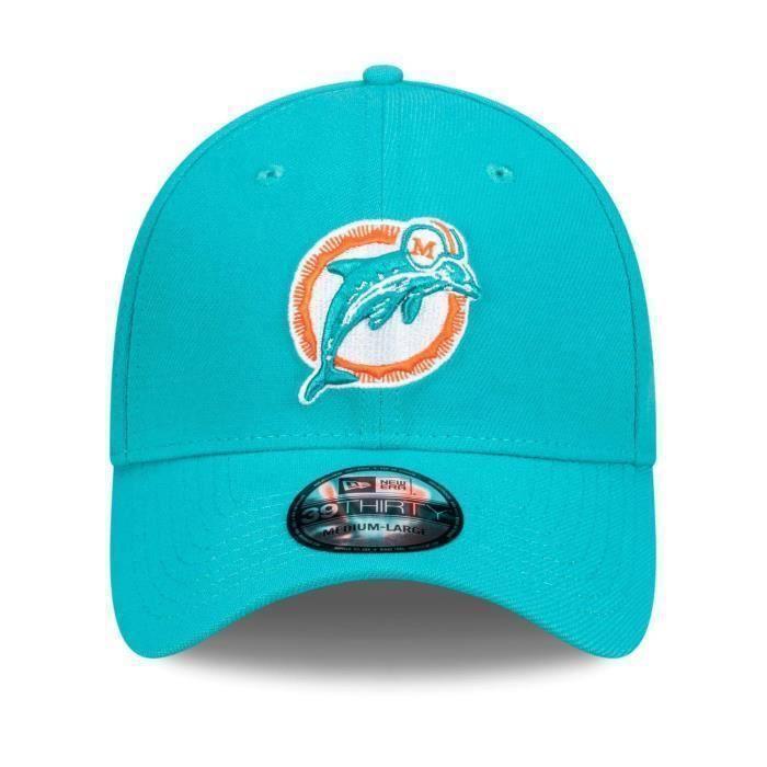 Casquette 39THIRTY - New Era - Miami Dolphins - Bleu - Sportswear - Stretch Fit