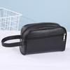 Women Men Travel Cosmetic Bag Zipper Makeup Bags Leather Toiletry Bag Portable Large Capacity Cosmetics Organizer Storage Pouch