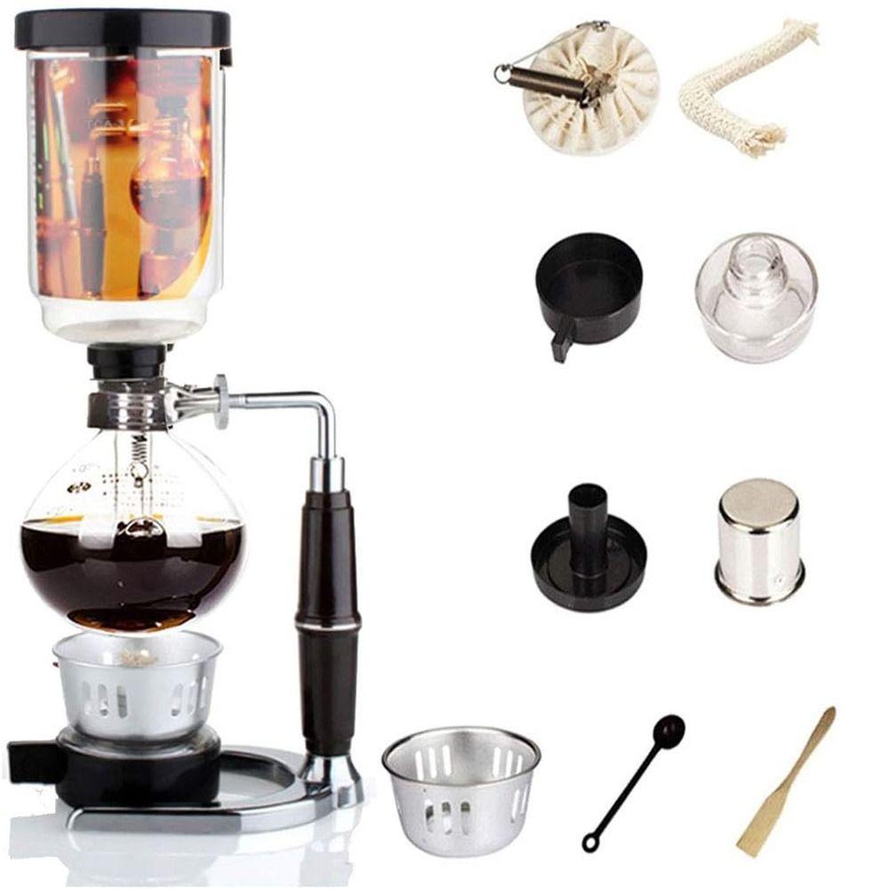 3/5 Cups Vacuum Coffee Brewer Heat-Resistant Coffee Pot Durable Hot Tea Maker Machine Friends