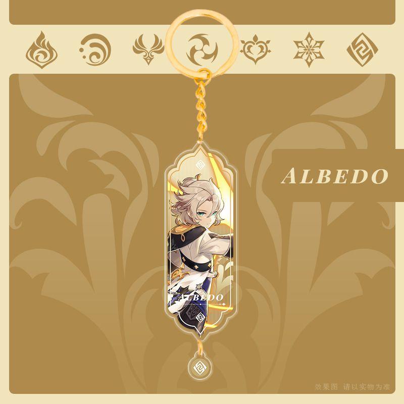 Genshin Impact Акриловый Двусторонний Брелок Мультяшные Брелоки