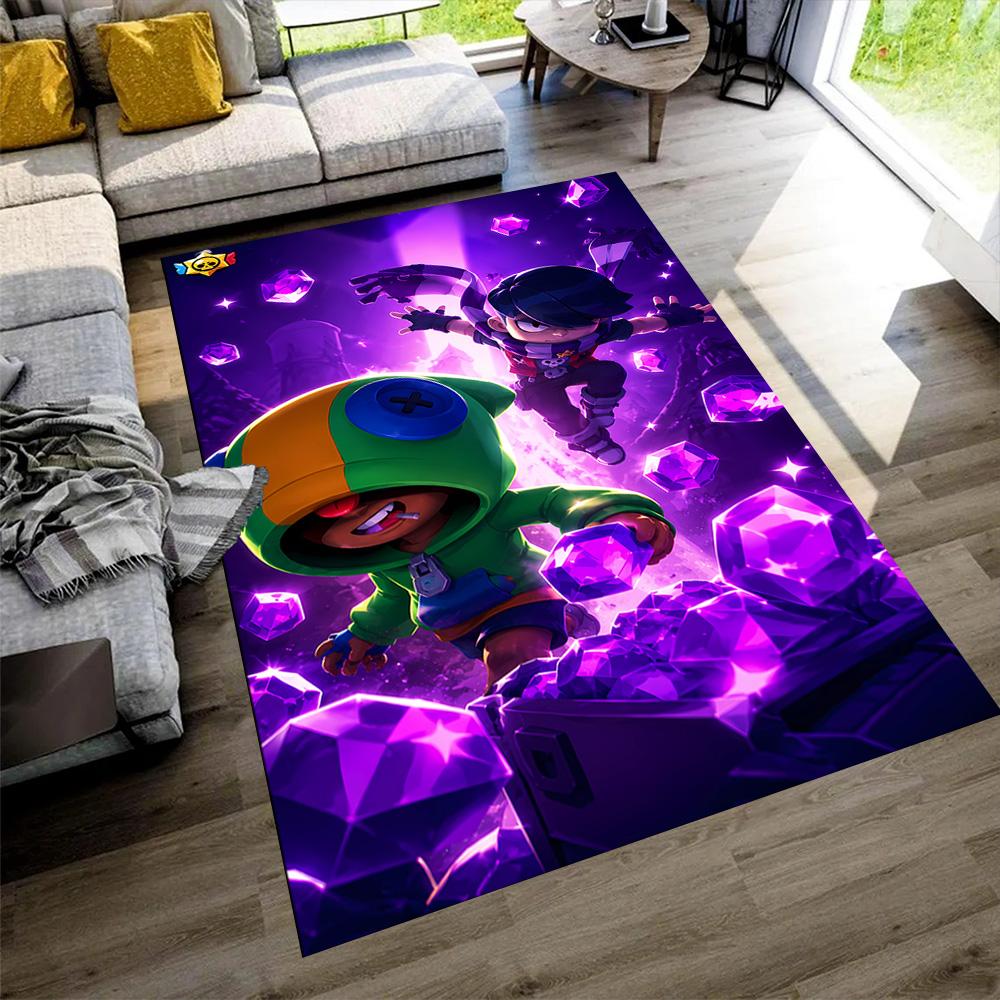 Brawl Stars Carpet Suitable for Decorate room Living Rooms Foyer Playrooms Antislip Carpet Office home decor Birthday/Christmas Gift