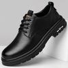 Retro New Men'S Leather Shoes Handmade Business Casual Workwear Men Shoes Solid Color Lace Up Soft Sole Breathable Sports Shoes