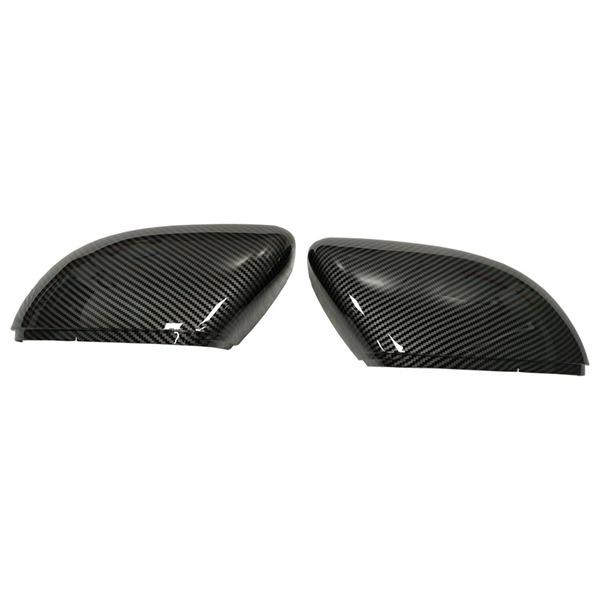 Volkswagen High-End Model Carbon Fiber Texture Plastic Rearview Mirror Cover.
