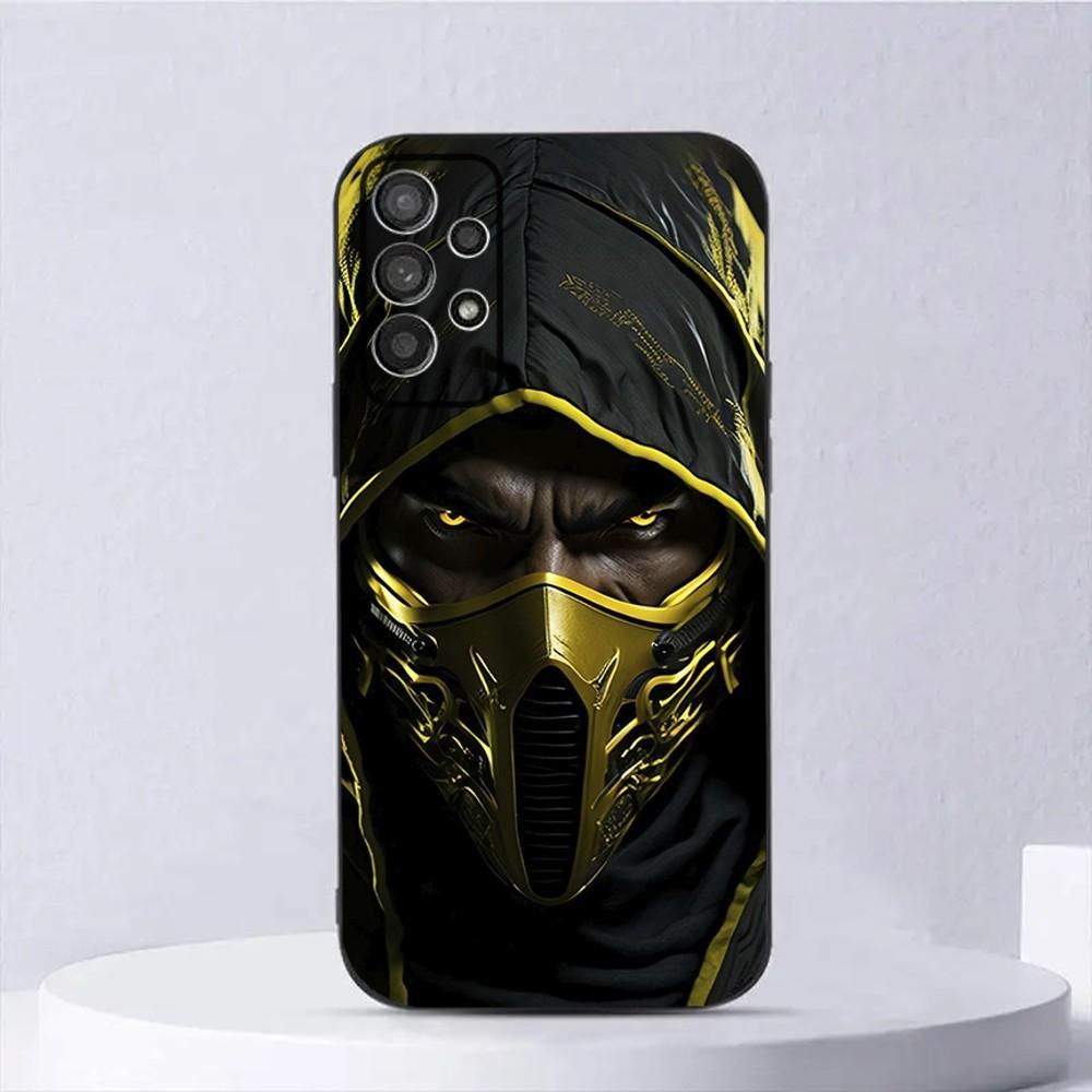 Игровой чехол для телефона M-Mortal Kombat для Samsung Galaxy A13, A21s, A22, A31, A32, A52, A53, A71, A80, A91, Мягкий черный корпус