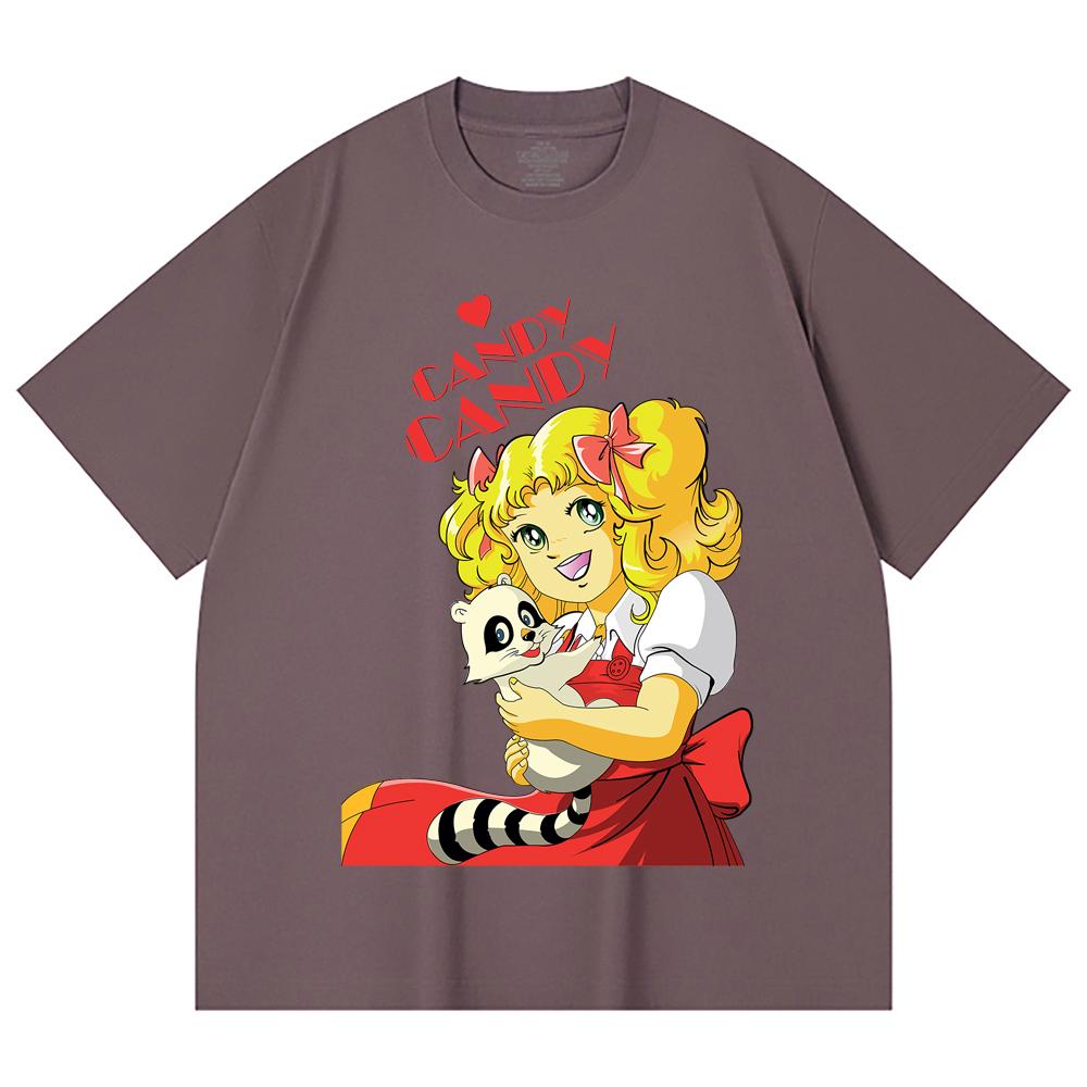 230 Gsm 100% Cotton Candy Candy V1 Print Unisex Heavy Cotton T Shirt