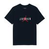 American Retro Letter Airman Logo Print Round Neck Casual Short Sleeve T-Shirt Men Tops Black DM1463-010