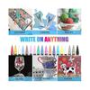18 Colors Acrylic Paint Pens for Rock Painting Kit, Glass, Ceramic, Stone, Fabric, Wood - Permanent Marker Pen for Arts And Crafts Sets