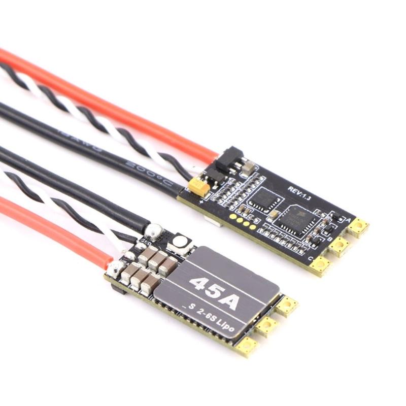 For BLHeli-S 2-6S Brushless Programmable LED Light 35A 45A Electronic Speed Controller For F3 F4 F7 FPV Drones