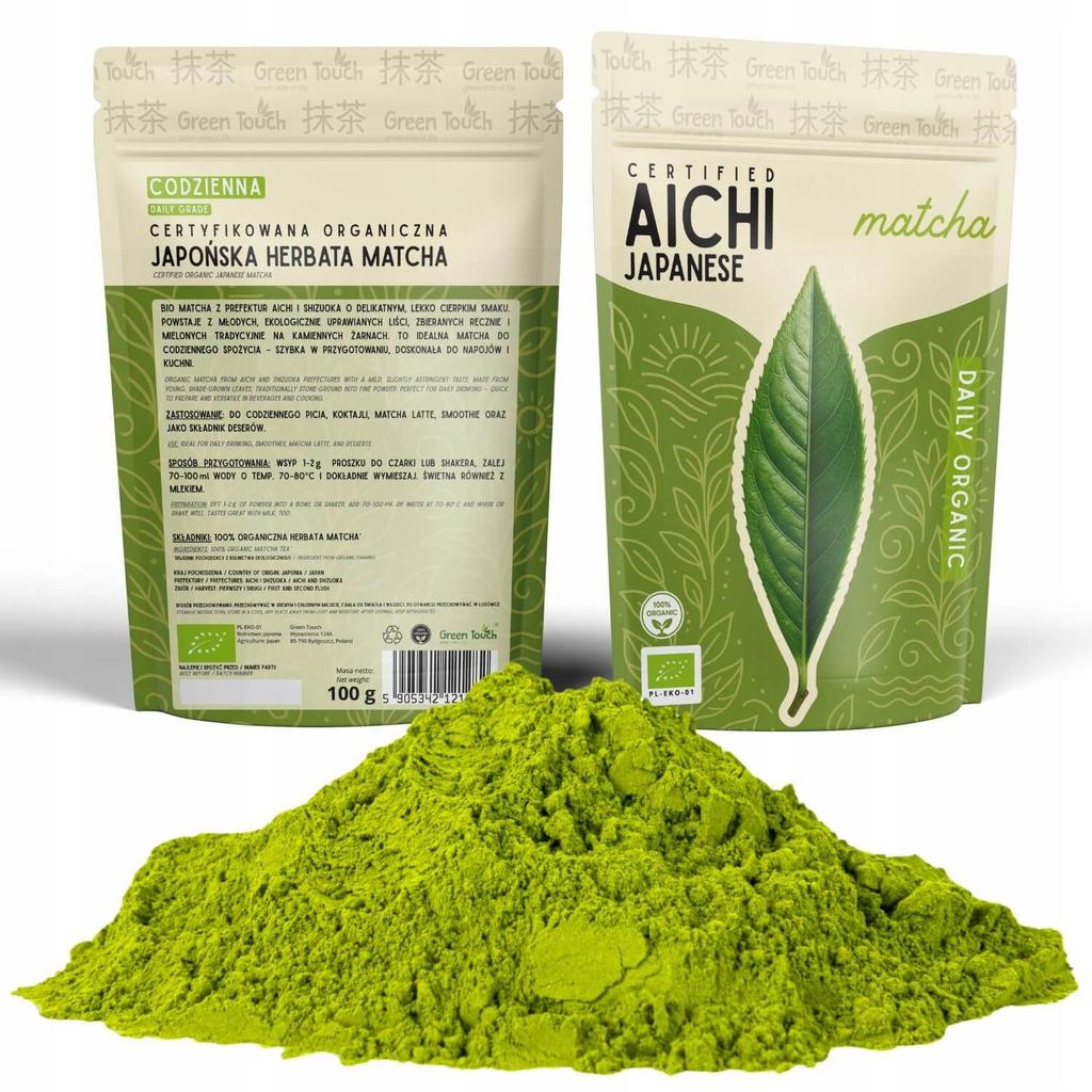 Herbata Matcha Japońska Aichi Codzienna 100 G Certyfikowana Bio Shizuoka
