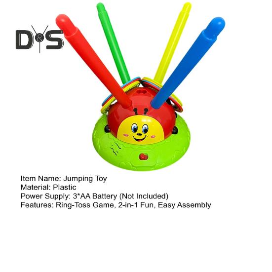 Игрушка «Прыгай и бросай» 2 в 1 Музыкальная игрушка-прыгун Игры в помещении и на улице Игрушка-кольцо для детей в возрасте от 4 до 6 лет Развитие моторики