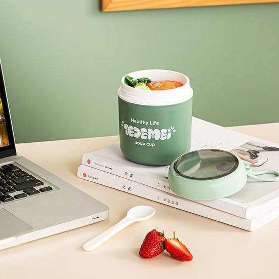 1 комплект, 510 мл, чашка для супа, хорошая герметичность, защита от протечек, портативный контейнер для хлопьев для завтрака с совком, ежедневный