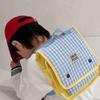 Pattern Grid Simple Letter Decoration Children Casual Backpacks For Daily Use