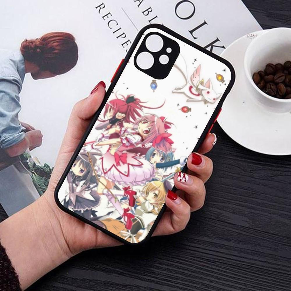 Чехол для телефона Puella Magi Madoka Magica для iPhone 14 11 12 13 Mini Pro Max 8 7 Plus X XR XS MAX Полупрозрачный матовый чехол
