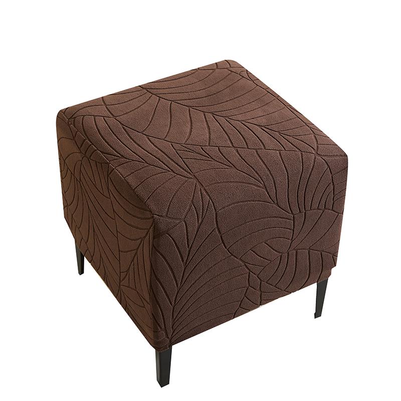 Чехол для табурета Square Ottoman, жаккардовый эластичный чехол для подставки для ног, все включено, эластичные чехлы для подставки для ног, однотонные чехлы для спальни