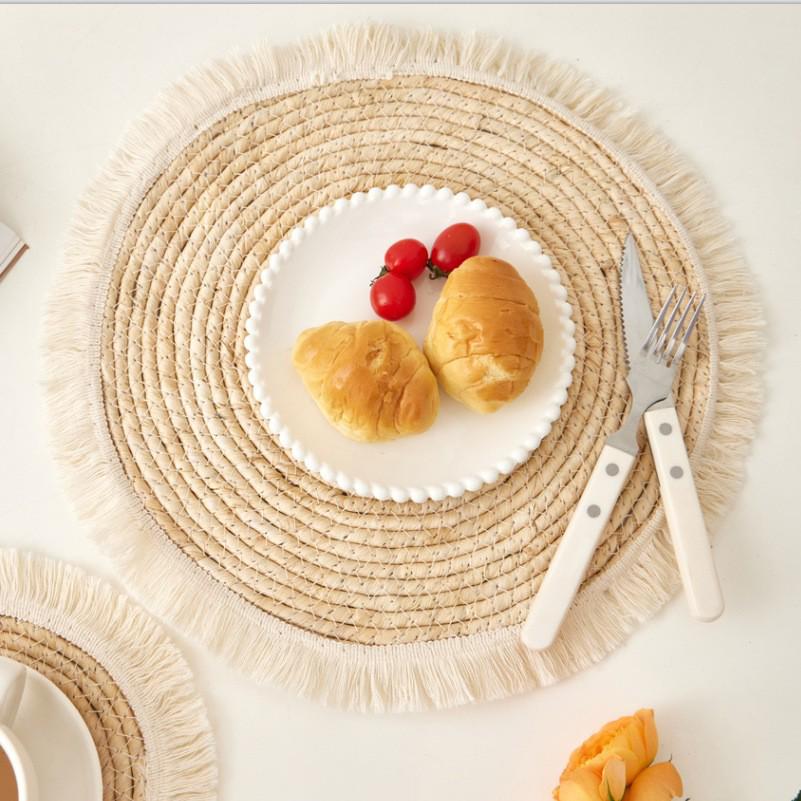 Tassel-Style Non-Slip Insulated Placemat for Bowls & Pots