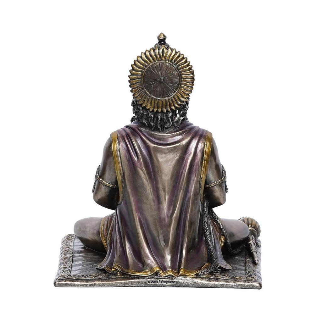 Handcrafted Polyresin Bronze Finish Meditating Lord Hanuman Statue God Idol Perfect Hanuman Jayanti Gift for Home Decor and Spiritual Spaces
