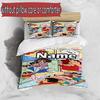3pcs Duvet Cover Set (1*Duvet Cover + 2*Pillowcase, Without Core), Custom Name Crayon Shin Pattern Bedding Set, Home Bedroom Decor Gift