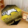 Автоматический 3-складной зонт Derby County 8-реберный ветрозащитный складной зонт Защита от солнца и дождя Для путешествий на открытом воздухе Ежедневное использование