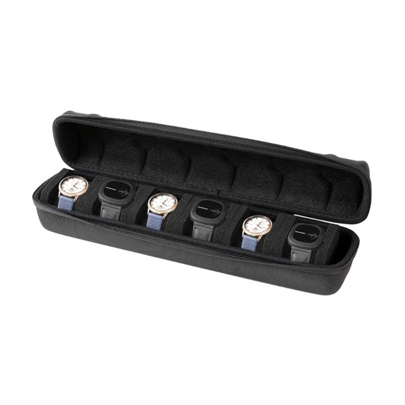 Защитный чехол для переноски с 6 слотами, коробка для хранения наручных часов, ювелирных изделий, мелких предметов, гаджетов, органайзеры для повседневного использования, поездок