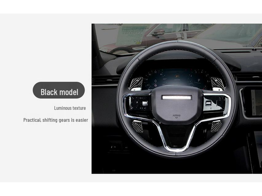 Real Carbon Fiber Steering Wheel Paddle Shifters for Land Rover Range Rover, Evoque, Discovery, and Velar