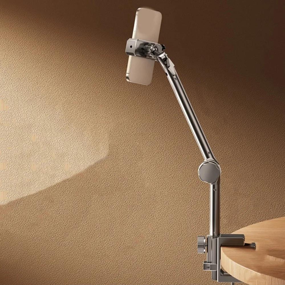 Carbon Steel Phone Tablet Holder 360° Rotating Mobile Tablet Mounting Stand Adjustable Foldable Tablet Mount Stand For Bedrooom