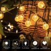 Solar Crystal Ball String Lights with 20–100 LEDs – Waterproof Outdoor Fairy Lights with 8 Modes for Garden Christmas Decoration