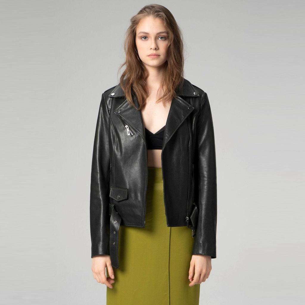 Dericlub Женское пальто из 100% натуральной кожи