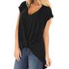 Women's V-neck Solid Color Short Sleeve Comfortable Casual Top T-shirt