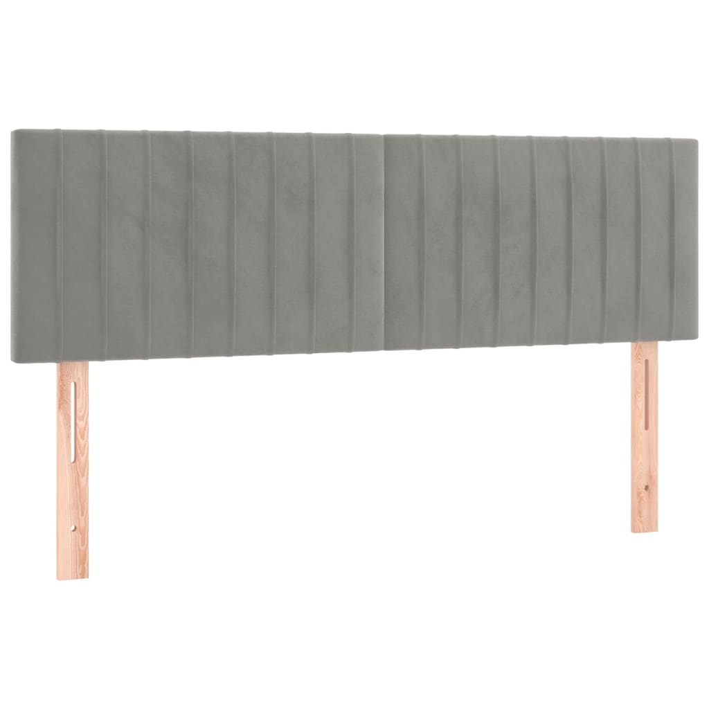 Headboards Light Grey 144 x 5 x 78 88 cm Velvet