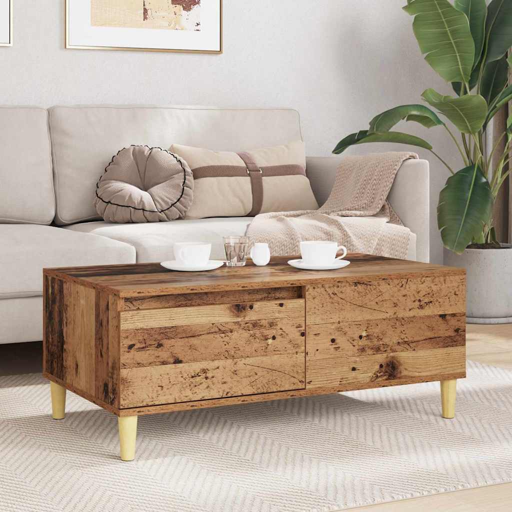 Coffee Table Reclaimed Wood 90 x 50 x 35 cm Engineered Wood