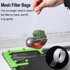 Fine Mesh Net Corner Triangle Tri-Holder Filter Leftovers Sink Strainer Bag Garbage Storage Rack