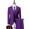2024 Men's Slim Fit Korean Style Wedding Tuxedo - Two-Button Business Casual Suit Set
