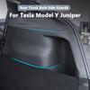 Защитные накладки на обе стороны заднего багажника для Tesla Model Y Juniper 2025 2026 Поверхность из ПУ-кожи Защита углов Коврик в багажник Антигрязевой коврик