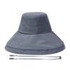 Portable Women With Windproof Rope Wide Brim Big Visors Bucket Hat Beach Cap Sun Hat Fisherman Cap