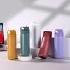 Термобутылка для горячих и холодных напитков из нержавеющей стали с индивидуальным логотипом, металлическая вакуумная, промо-подарок для бизнеса, стаканы, фляга с соломинкой