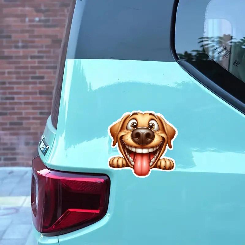 Funny Dog Car Stickers Waterproof Decals for Rear Windows Bumpers Home Door & Window Wall Background Decoration HE86